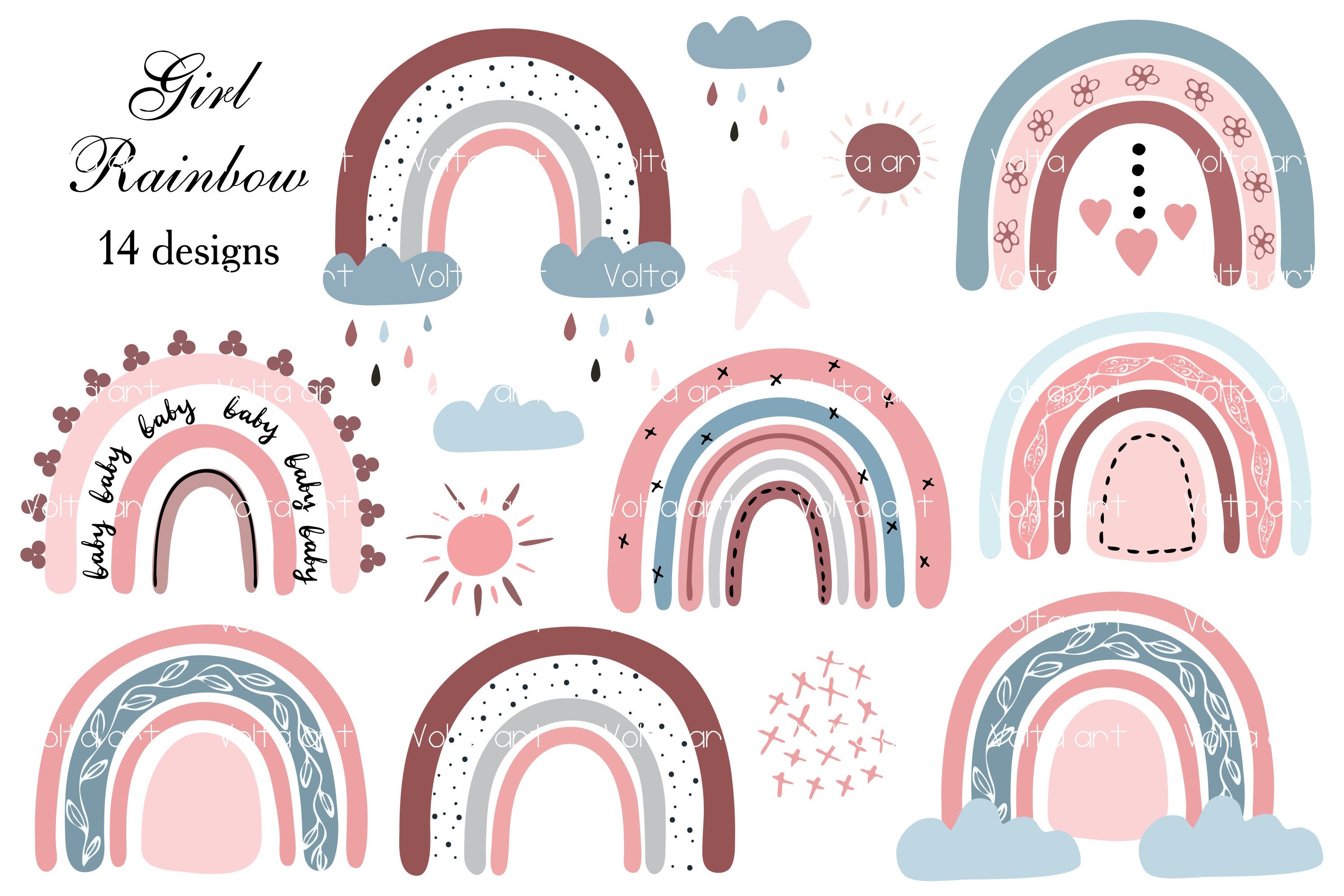 Baby Girl Rainbow svg Girl Rainbow svg Boho Rainbow Rainbow Etsy