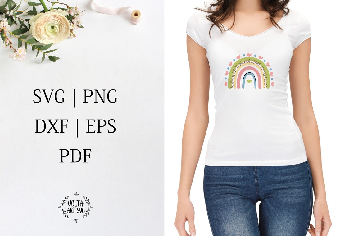 Download Boho rainbow svg Rainbow bundle svg Hand Drawn Rainbow | Etsy