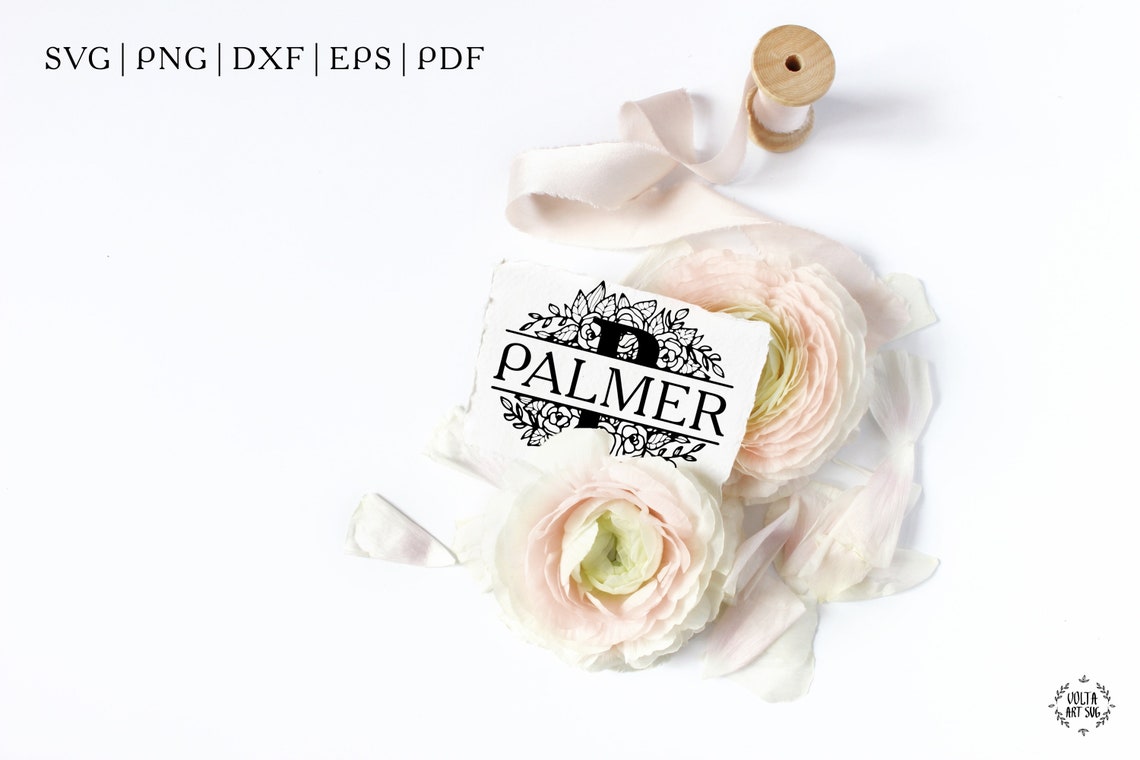 Download Floral Letter P svg Flower Letter P Split Monogram Letter | Etsy