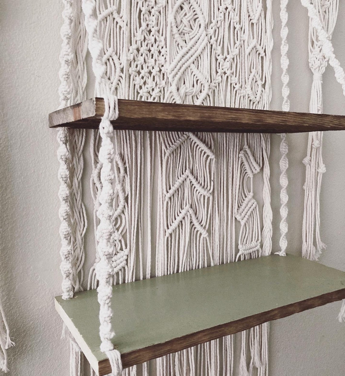 Macrame Wall Shelf Etsy