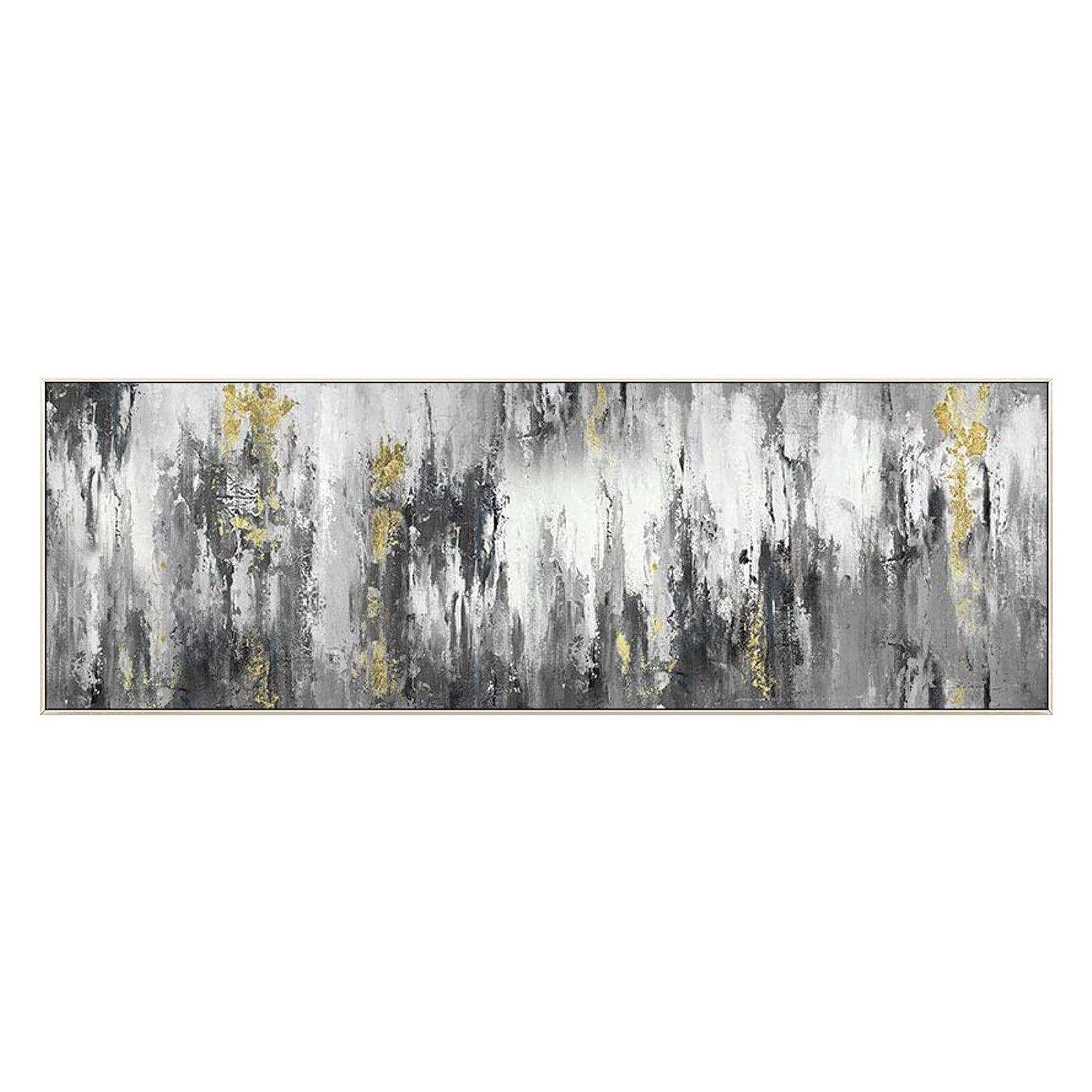 Extra Large Gold Grey Abstract Painting Light Luxury Metal Etsy