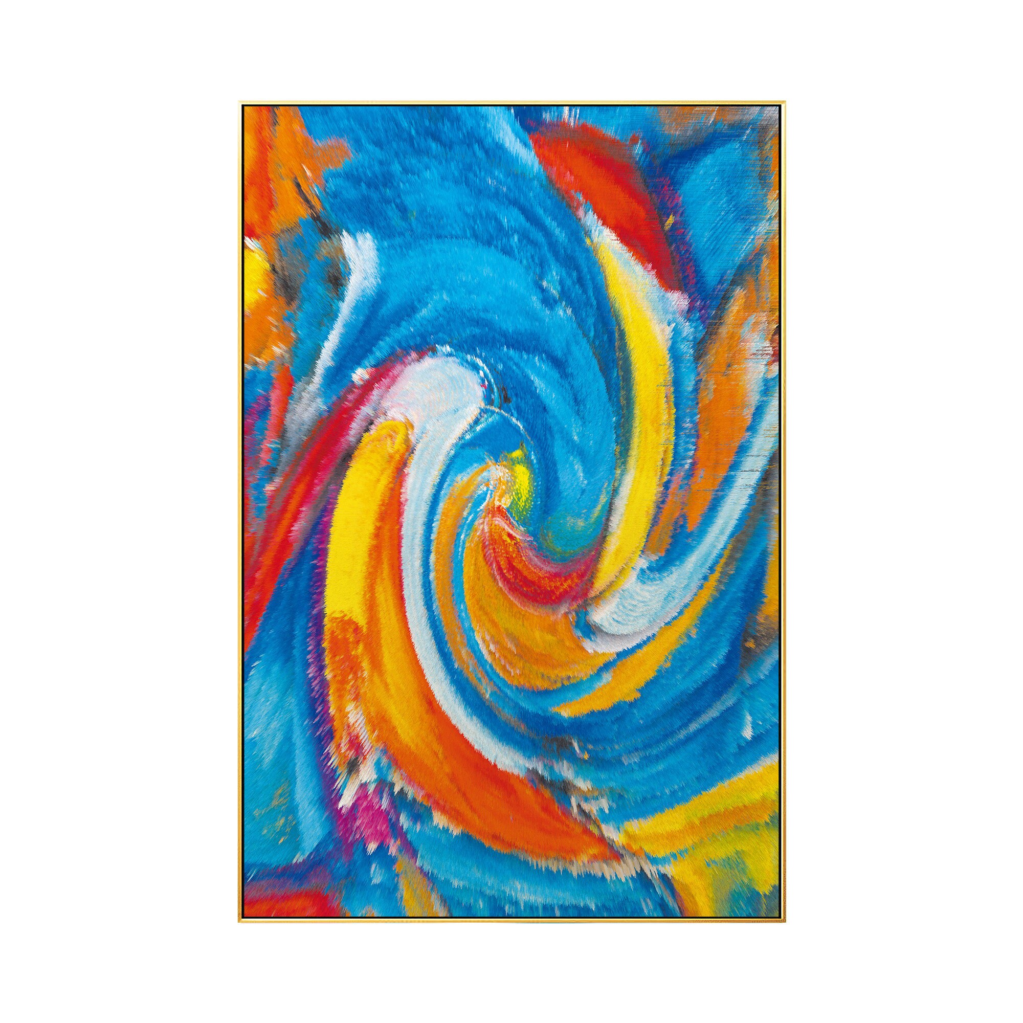 Original Framed Large Colourful Canvas Oil Painting Modern Etsy