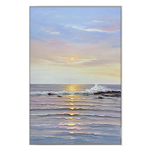 Coastal Painting On shops Canvas Sunset Sea Landscape Wall Art Large Original acrylic paintings heavy texture abstract frame wall art wall decor