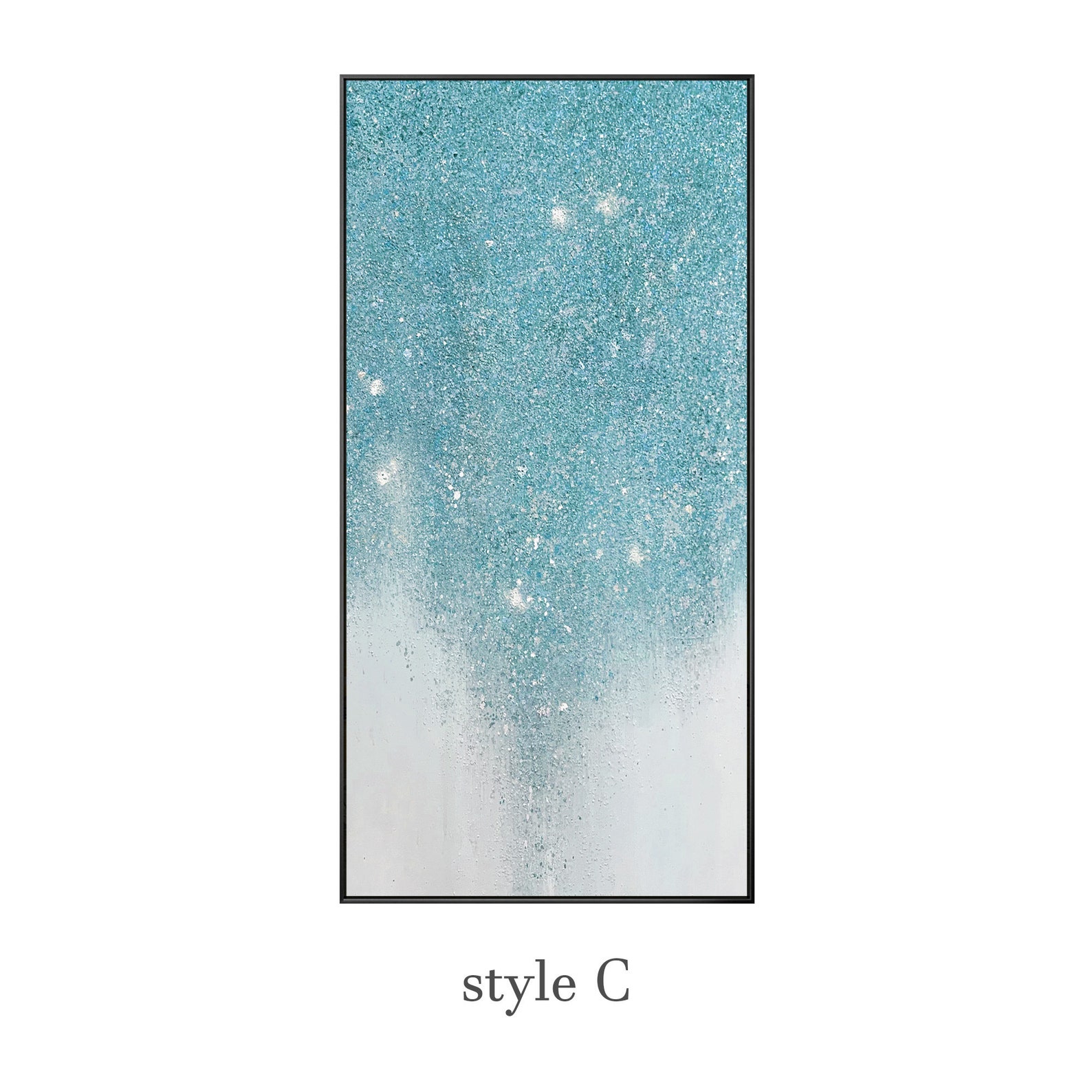 Glitter Abstract Painting 3 Style Pink Blue Gold Glitter Etsy