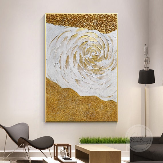 金魚の抽象画：渦巻きのテクスチャ、額入りキャンバス絵画 - Etsy 日本