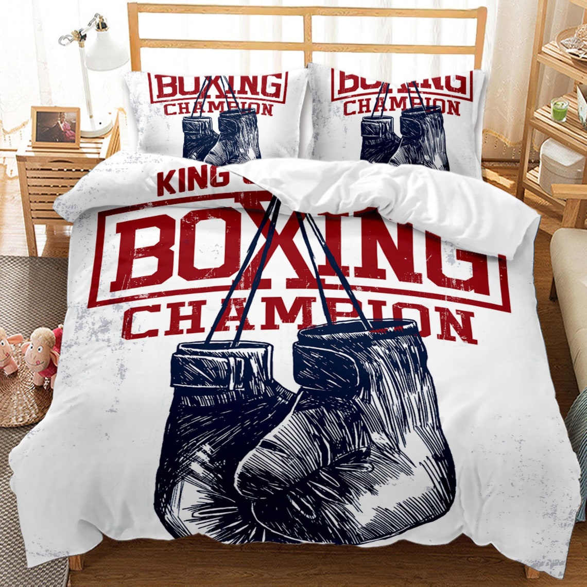 Customize Boxing Bedding Set Boxing Champion Duvet Cover | Etsy