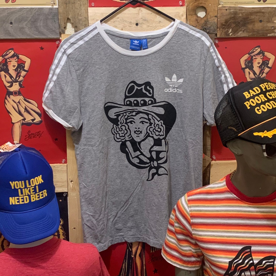 Adidas x Cowgirl kleine T-Shirt E216 | Etsy