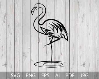 Flamingo Svg, Silueta De Flamenco, Svg, Archivos Svg De Animales Para Cricut, Png, Pájaro Svg