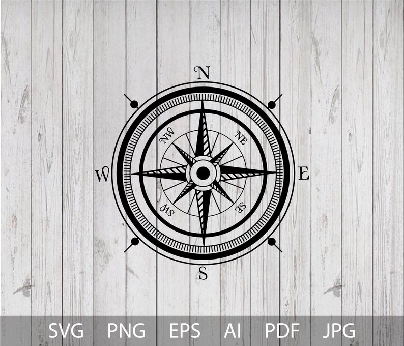 Compass Rose Svg Nautical Compass Svg Nautical Compass - Etsy