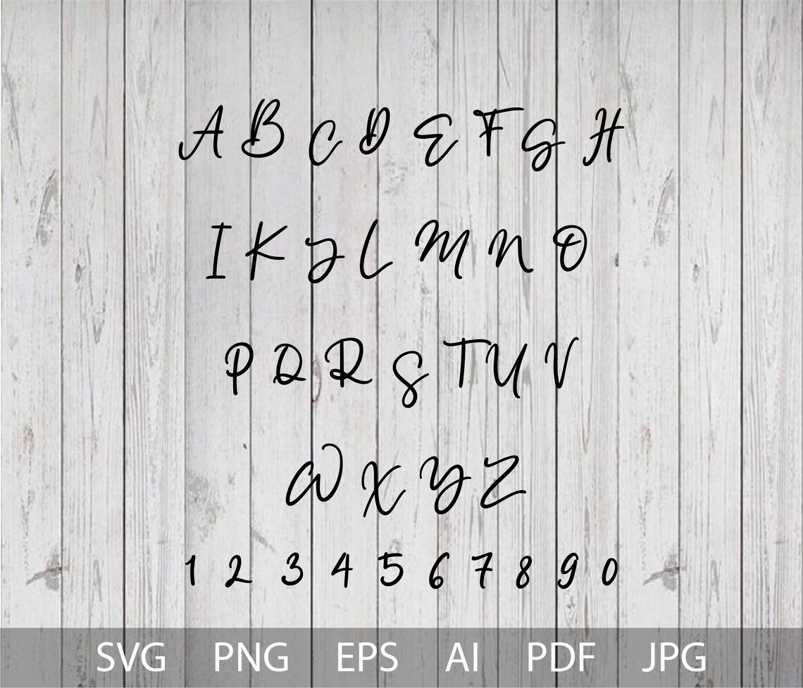 Handwritten Font Svg Cursive Font Svg Cursive Font for - Etsy