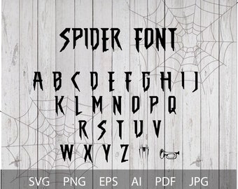 Spider font, Man font, Spider svg, Man svg, Spider font svg, Spider font cricut, Spider font silhouette, Superhero font, Spider, TTF, SVG,