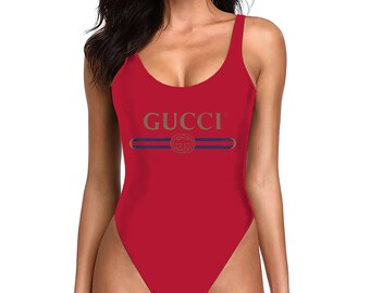 red gucci bathing suit