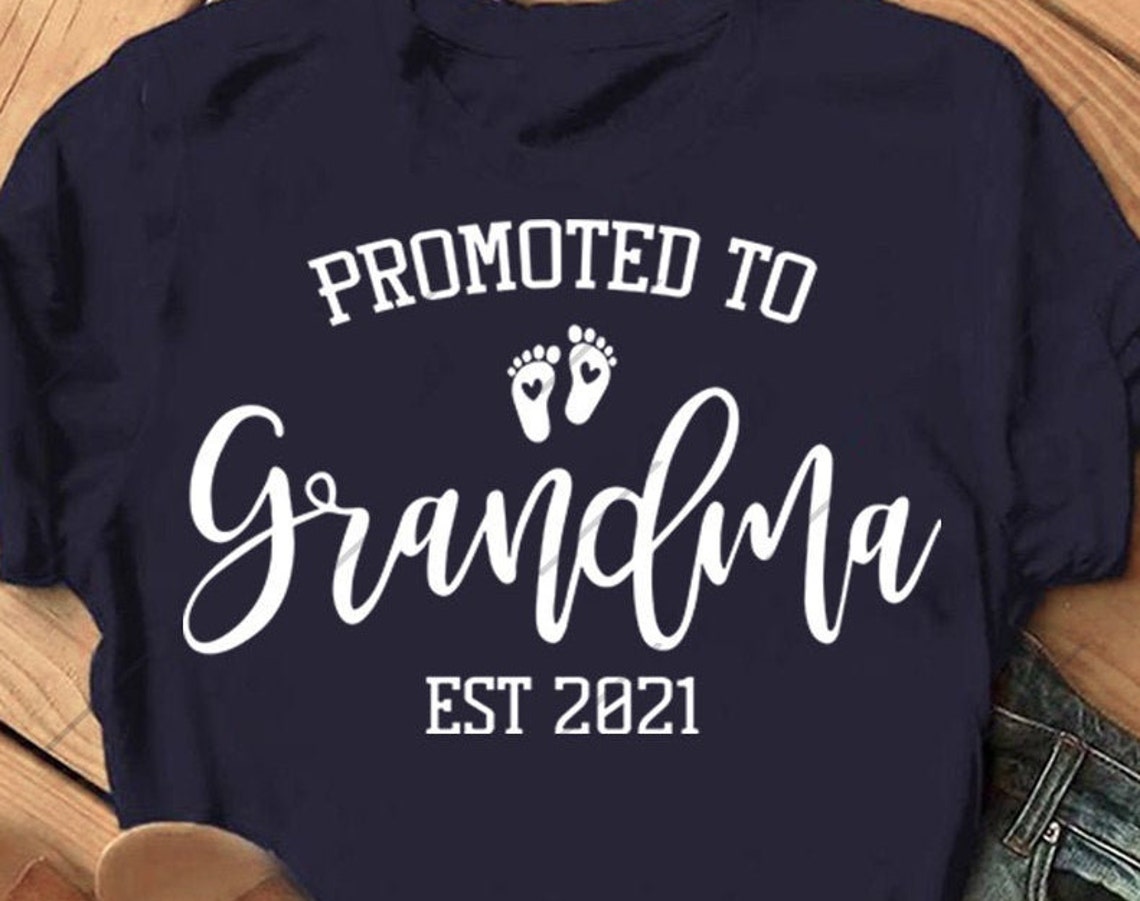 Download Promoted to grandma svg Est 2021 SVG Family shirt t shirt ...