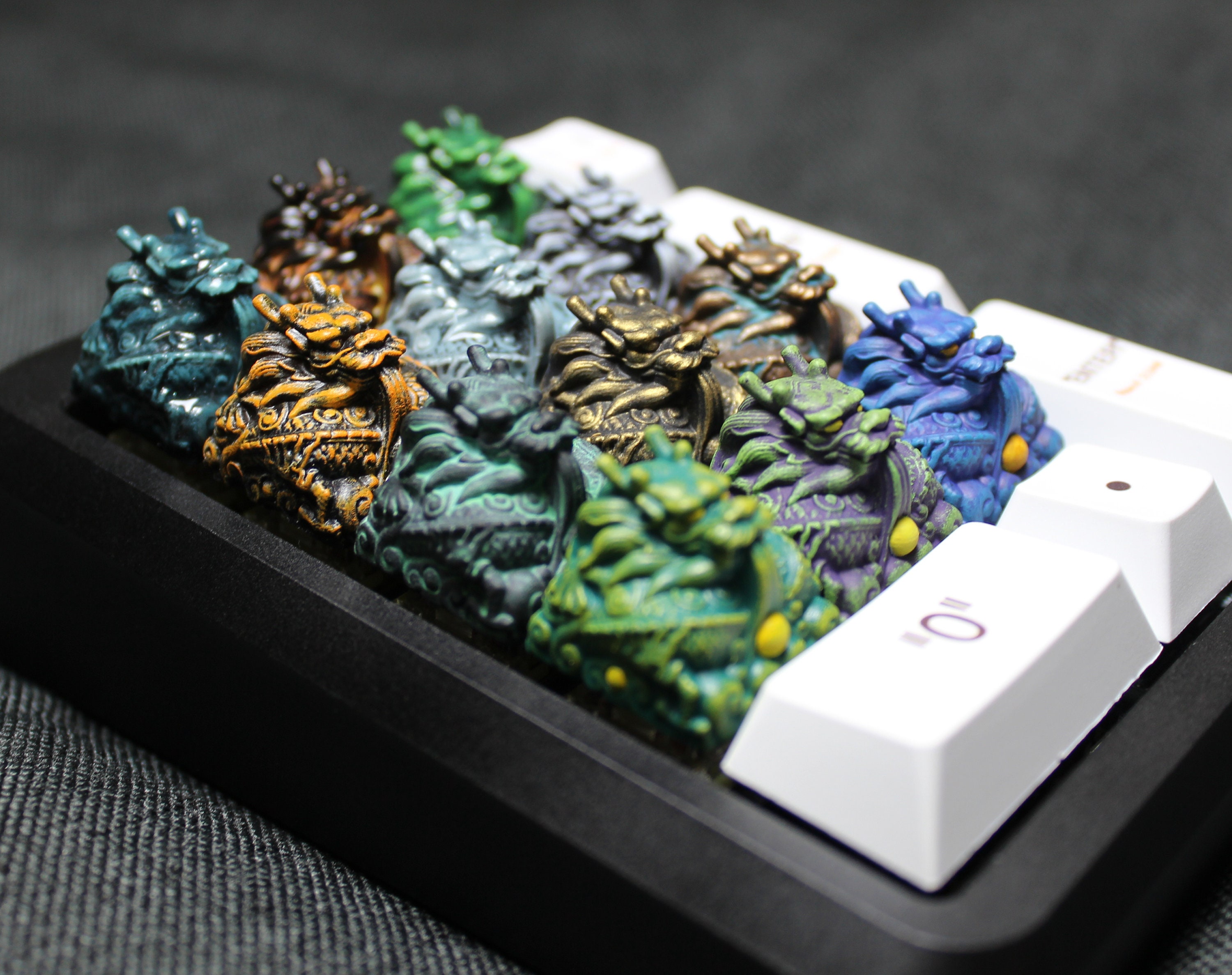 Keycap dragón hecho a mano para teclado mecánico Etsy