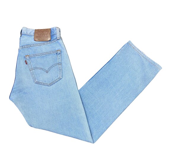 Levis 501 Jeans 90s Light Stone Washed Straight Le