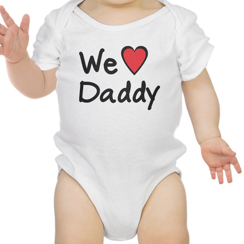 Боди для новорожденных i Love dad. Ползунки i Love dad. Детский слип l Love dad. White Baby Bodysuit.