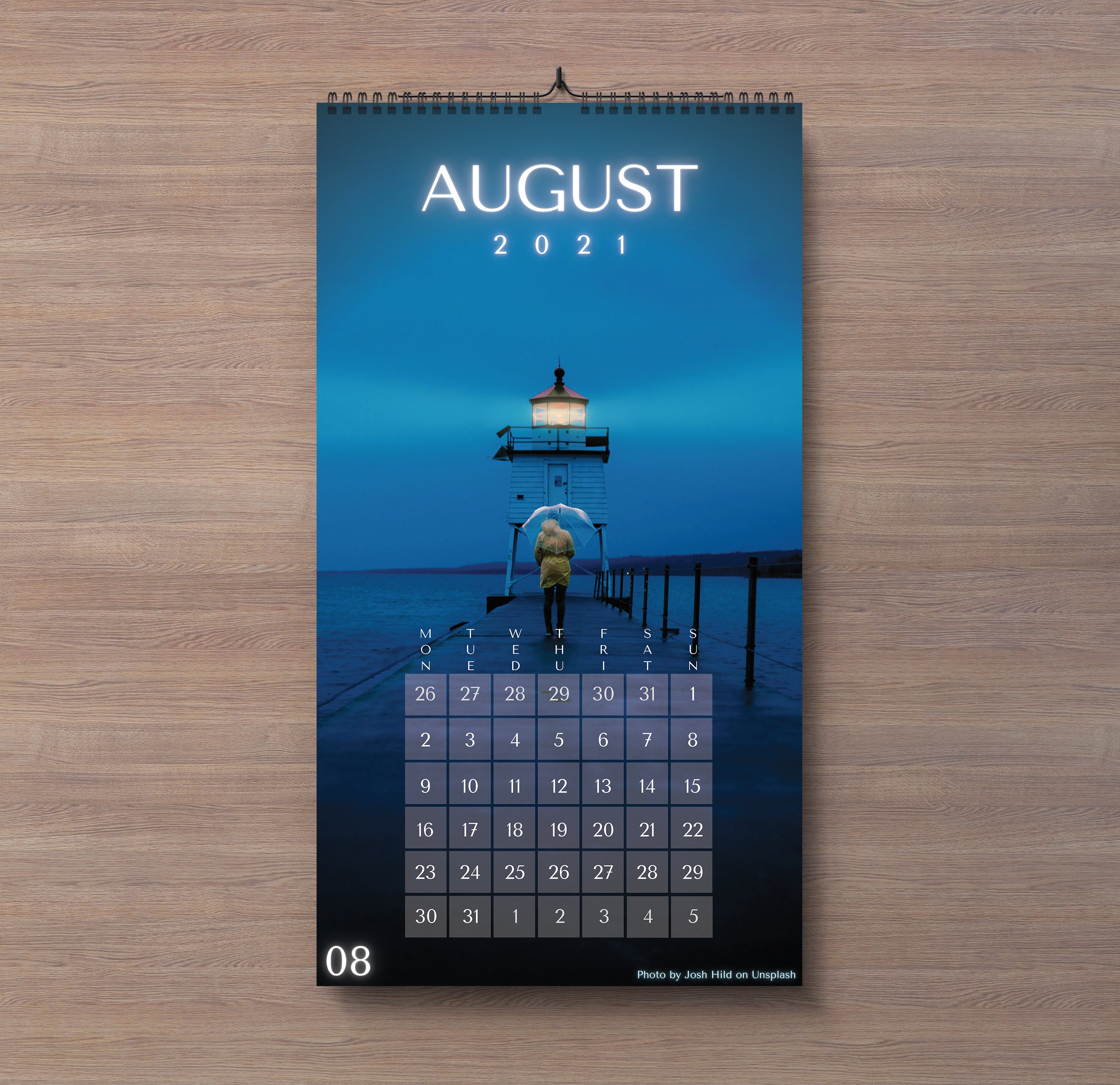 16 Month Printable Calendar For Water Lovers Etsy