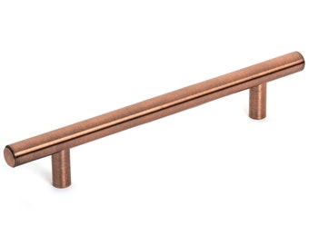 Diversa Antique Copper Euro Style 5" (128mm) Cabinet Bar Pull