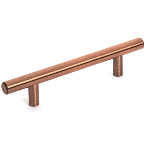 Satin Copper Hardware Euro Style Bar Handle Pull Etsy