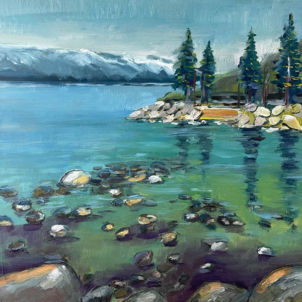 Lake Tahoe Painting - Etsy