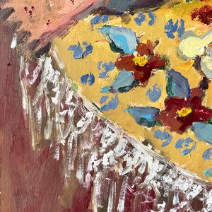 Gladiolus Painting Still Life Original Art Rustic Oil Painting Interior Paintings 16 by 24" by Olesya Bay