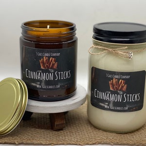 CINNAMON STICKS Soy Candle | Hand Poured | Fall Candle | Housewarming Gift | Perfect Scent | Great Gift | Home Decor | Cinnamon Candle