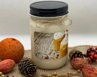 PUMPKIN SPICE LATTE Soy Candle | Autumn Collection | Fall Candle | Pumpkin | Autumn Candle | Homemade Candle | Home Decor | Starbucks Candle