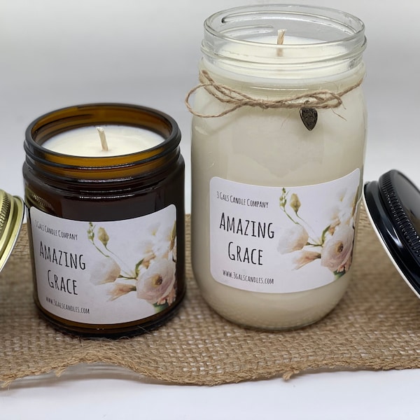 AMAZING GRACE (Philosophy Inspired) Soy Candle | Hand Poured | Gift | Housewarming | Sweet 16 | Home Fragrance | Gift for Mom | Bestie Gift