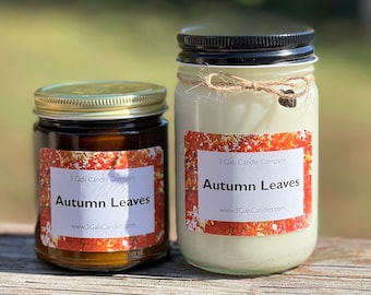 AUTUMN LEAVES Soy Candle or Wax Melts | Hand Poured | Homemade | Autumn Vibes | Fall Vibes | Fall Decor | Home Decor | Leaves Candle