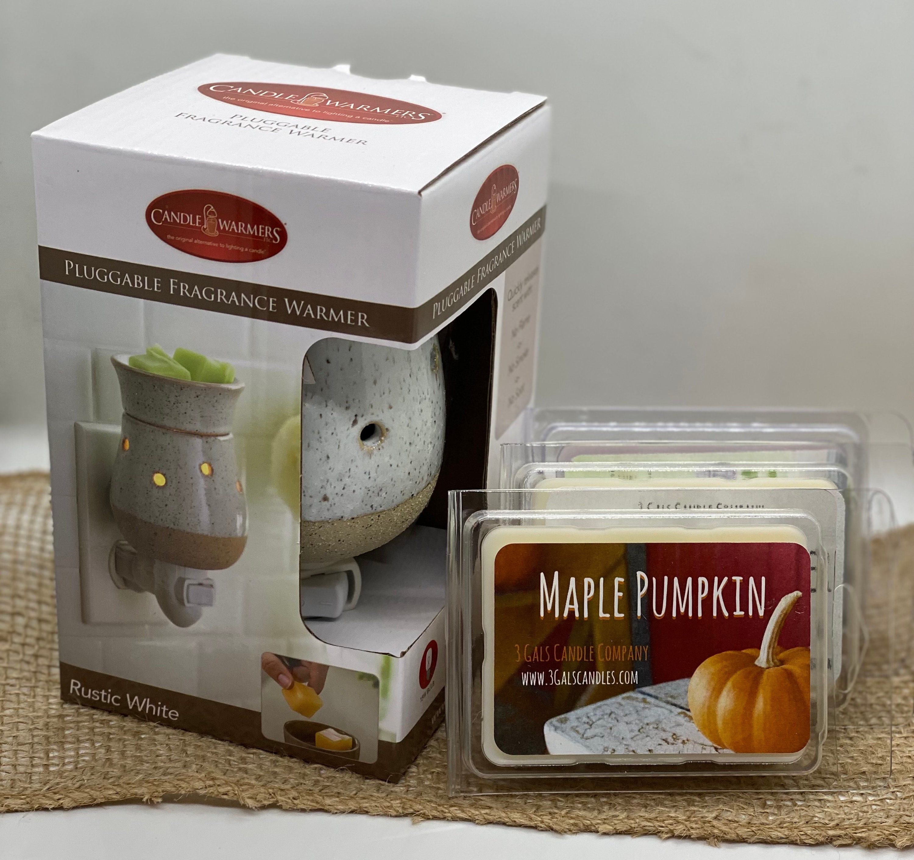 Rustic Pluggable Wax Melt Warmer with Homemade Soy Wax Melts Etsy