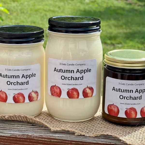 AUTUMN APPLE ORCHARD Soy Candle | Hand Poured | Fall Candle | Housewarming Gift | Soy | Fall Decor | Home Decor