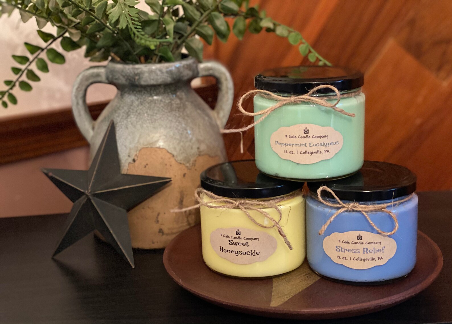 Soy Candles in 12Ounce Salsa Jar Various Scents Hand Etsy