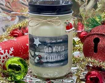 Old World Christmas Soy Candle | Cinnamon Clove Holiday Scent