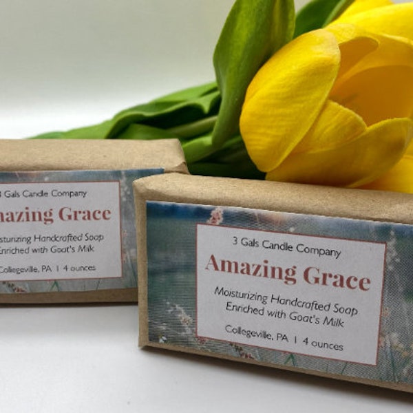 AMAZING GRACE (Inspired by Philosophy Perfume) Handmade Goat's Milk Soap | Gift for Teacher | Mother's Day | Guest Soap