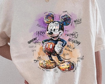 Mickey Mouse "Street Art" T-Shirt, Vintage Mickey Design, Graffiti Mickey Shirt, \Mickey Art, Fun Disney Digital Design DS53