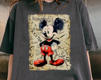 Mickey Mouse "Graffiti Art" T-Shirt, Disney Art, Mickey Digital Design, Vintage Disney Shirt, Urban Mickey Tee, Printable T-Shirt DS55