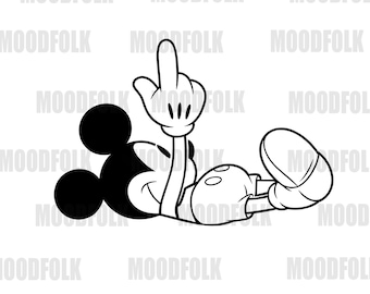 Mickey Mouse PNG, Mickey Graphic, Funny Mickey Mouse Design, Edgy Mickey Shirt PNG, Mickey Digital Art, Disney Rebellion Design PNG DS14