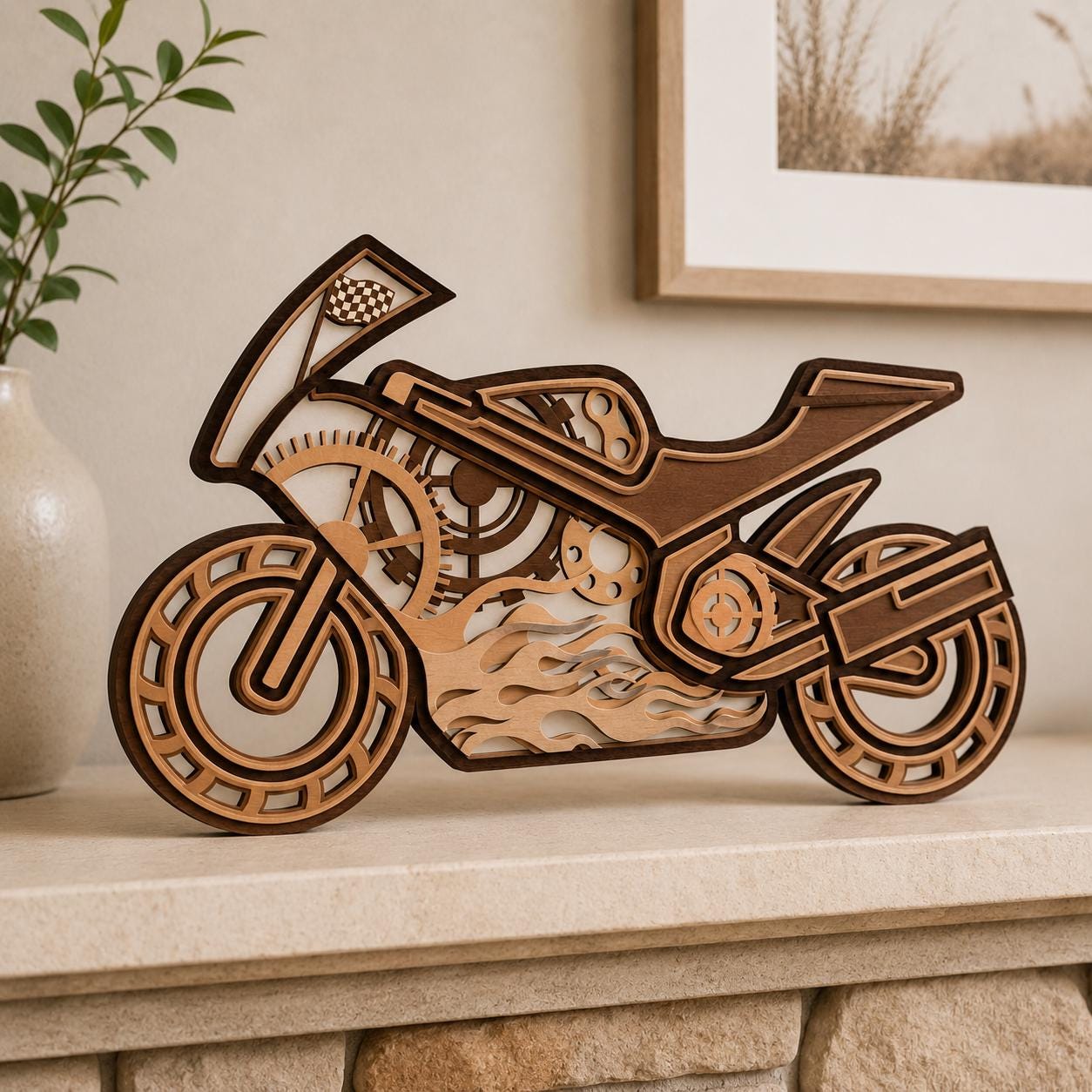 Harley Davidson Wood Cutout - Etsy