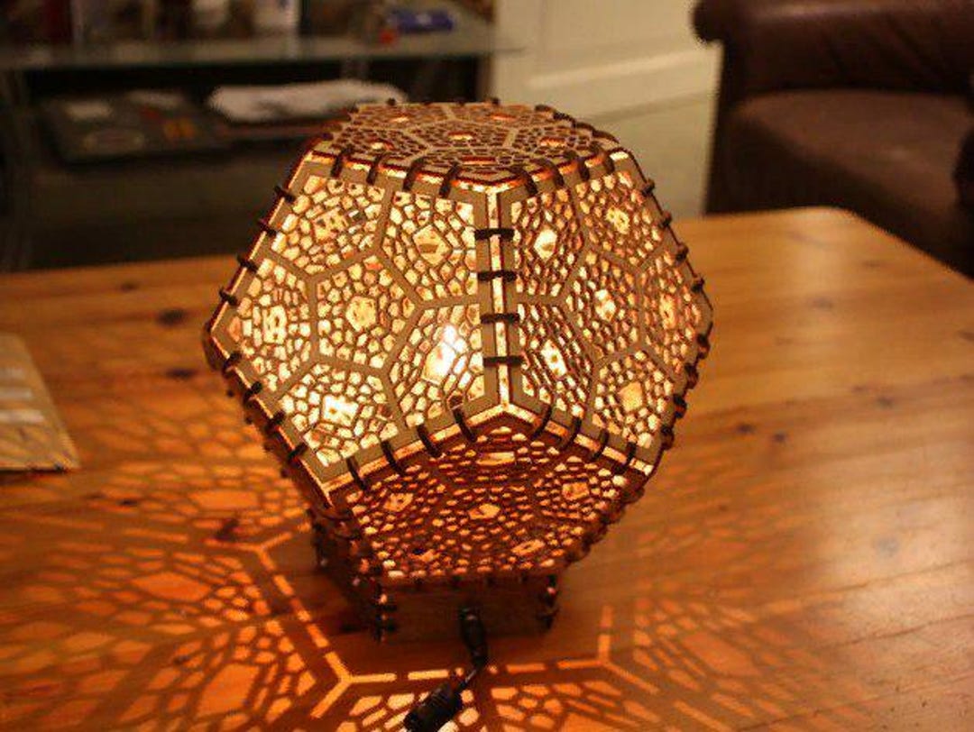 Geometric Laser Cut Lamp SVG, Moroccan Lantern Pattern, DIY Wood Lamp ...