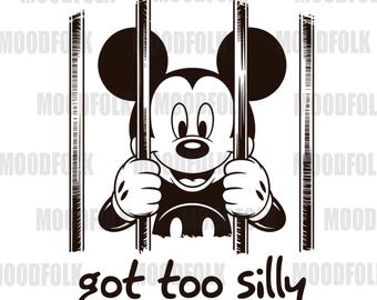 Topolino è diventato troppo sciocco PNG, grafica divertente di Topolino, design giocoso di Topolino, arte carina di Topolino, maglietta Disney PNG DS13