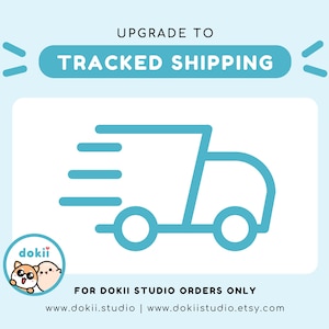 ALLEEN ADD-ON: upgrade naar verzending met tracking, alleen voor dokii studio-bestellingen