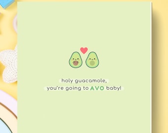 Old English Co. Baby-Ankündigungskarte – Süßes Avocado-Design, Geschlechtsneutral, Für Geburt, Babyparty Oder Willkommenskarte