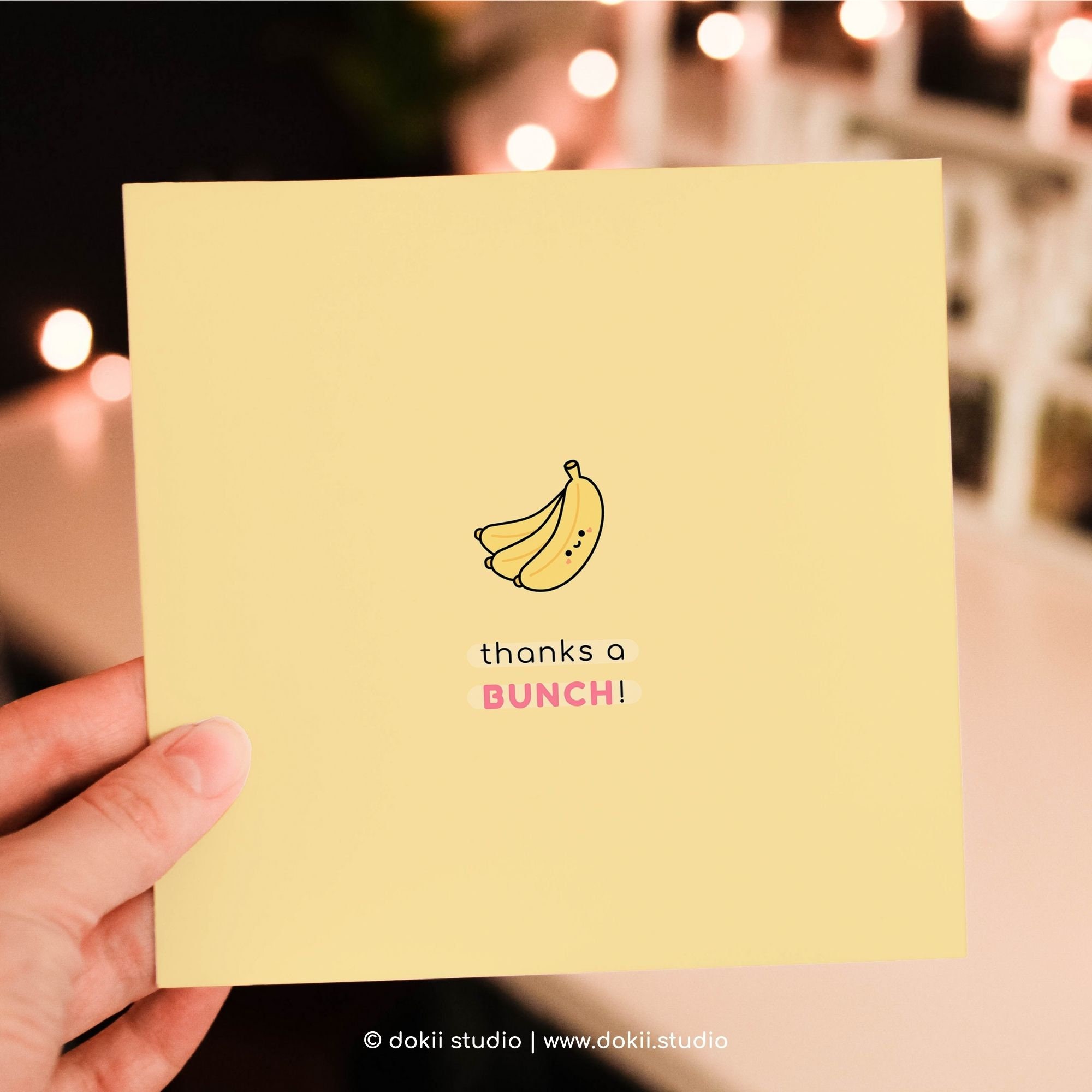 Thanks A Bunch! Greeting Card | Cute Banana Card for Him, Her, Friends ...