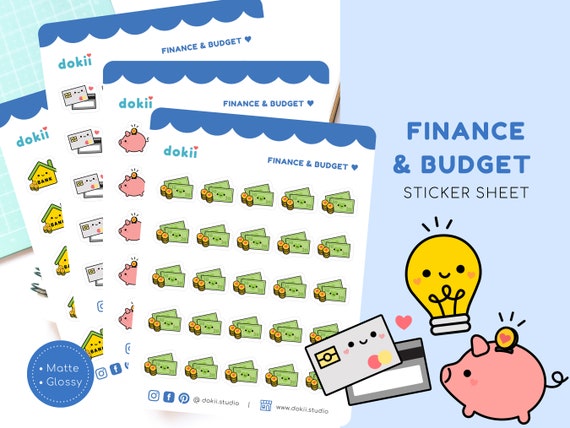 Payday Budget Stickers, Payday Flag Stickers, Decorative Planning