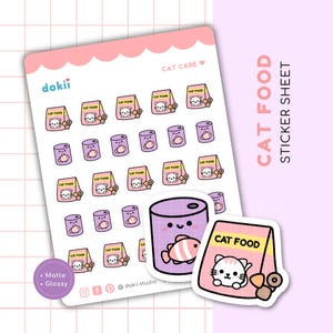 Adesivi per pianificare il cibo per gatti / Adesivi per pianificare il cibo per gatti, Adesivi per pianificare il cibo per gatti, Adesivi per pianificare la routine del gatto, Adesivi per consegnare il cibo per gatti