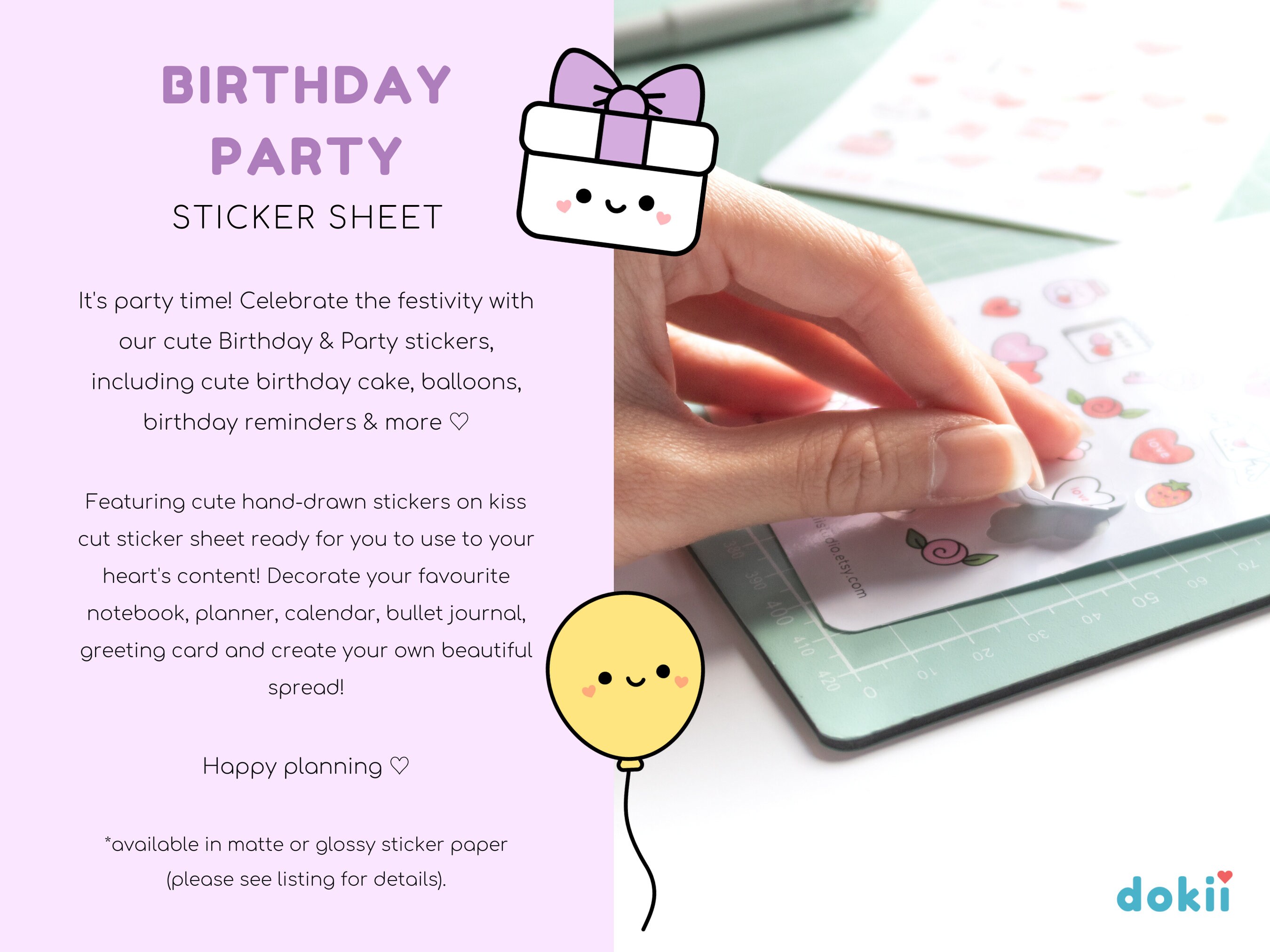 Cute Birthday Reminders Sticker Sheet | Kawaii Birthday Tracker ...