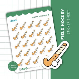 Veldhockey stickervel | Leuke hockeystickers sport hockeypraktijk tracker planner sticker sporttoernooi wedstrijd UK