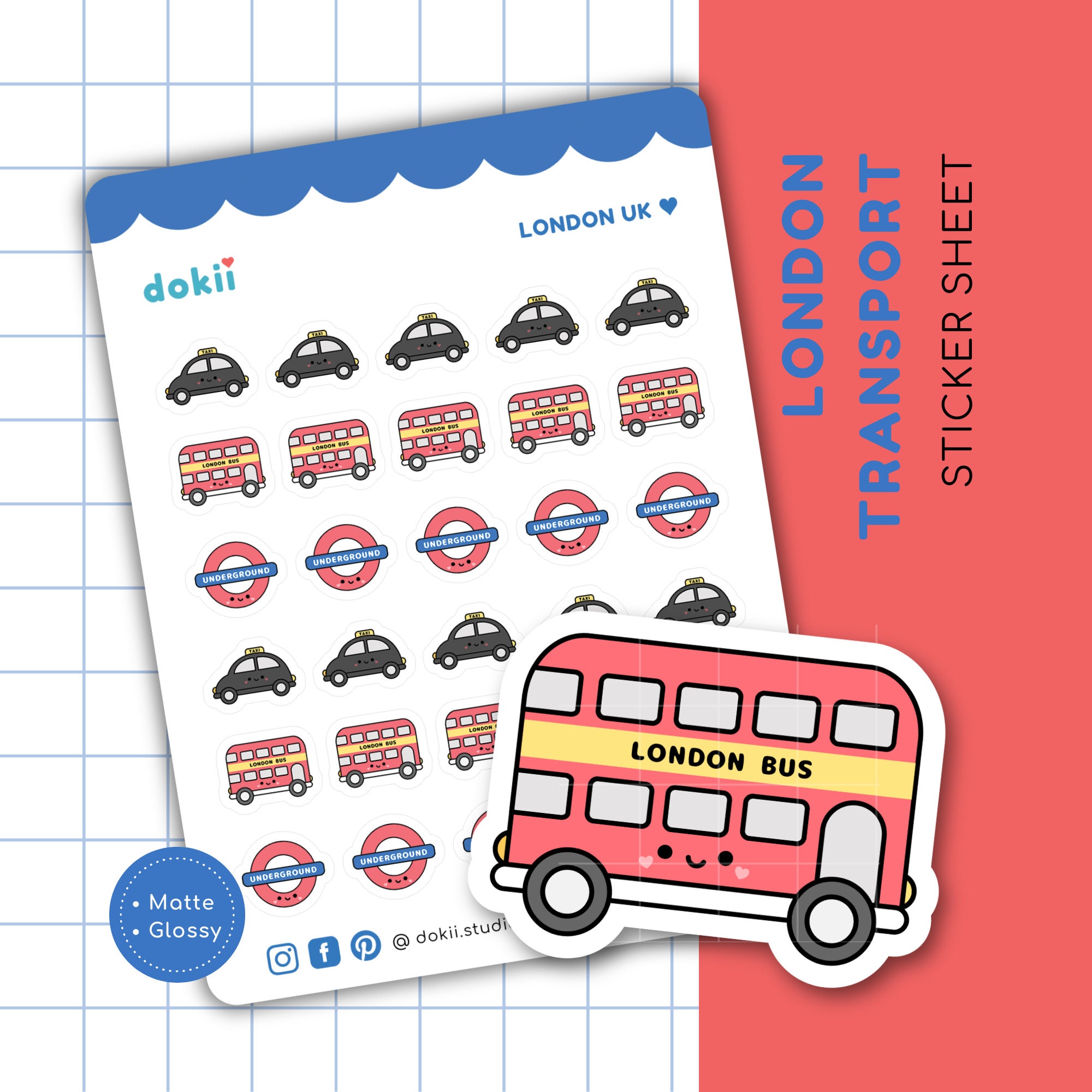 London Underground Tube Sign Shaped Vinyl Sticker Decal - England / UK Graphic