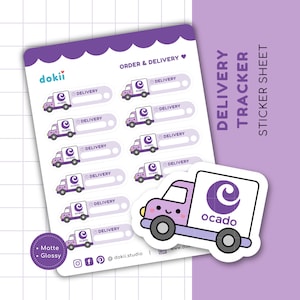 OICADO Lieferungstracker Sticker Bogen | Niedlicher Online-Liefer-Tracker-Planer-Aufkleber UK Supermarkt Lebensmittel einkaufen Aufkleber Online-Shopping