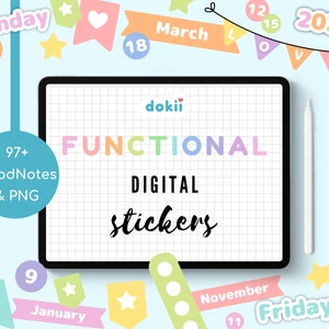 Goodnotes Flower Stickers Date Stickers for Planners Digital Calendar  Stickers Digital Planner Numbers Digital Calendar Numbers 